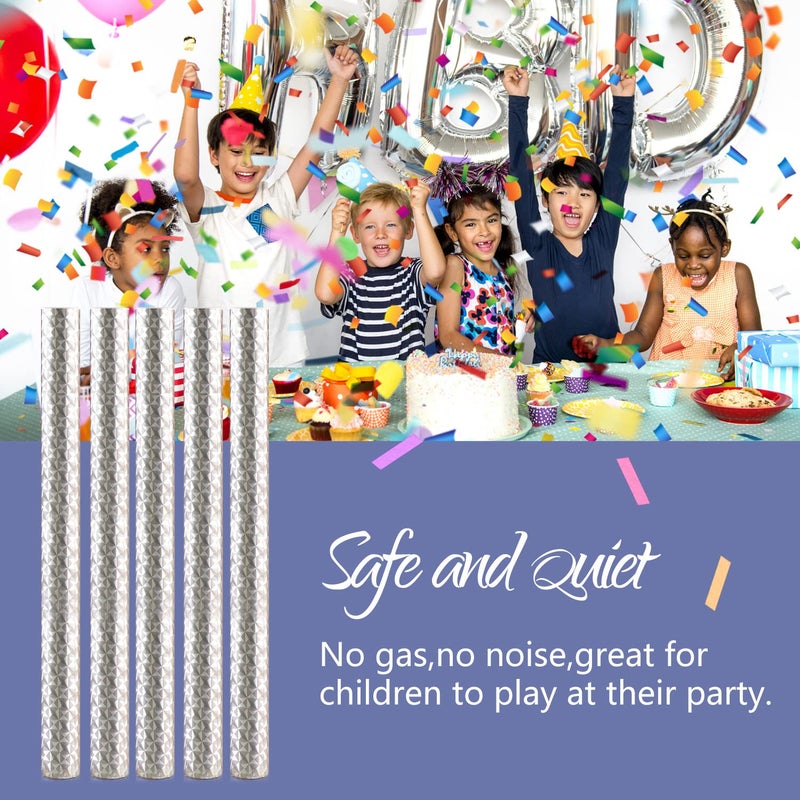 BATTIFE 14Pack Confetti Wands, Colorful Confetti Shoot Poppers, Tissue Paper Flick Flutter Sticks for Wedding Celebrations, Birthday, Multi-Color, 14 inch - Image 4